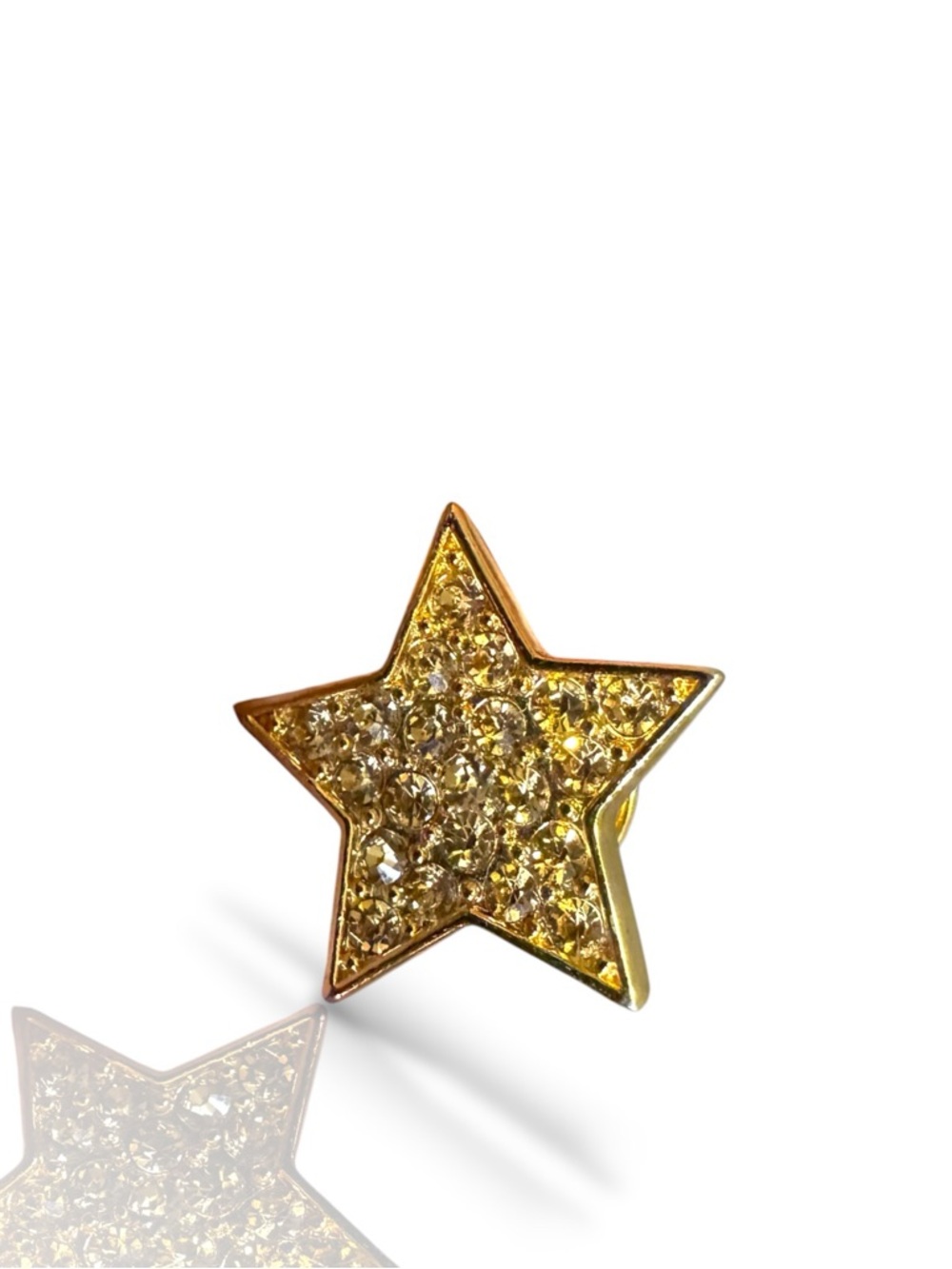 Henri Bendel Gold Star Crystal Pin